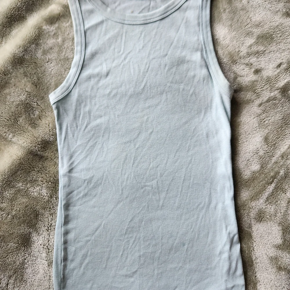 Light Blue Ribbed Tank - Picture 1 of 3